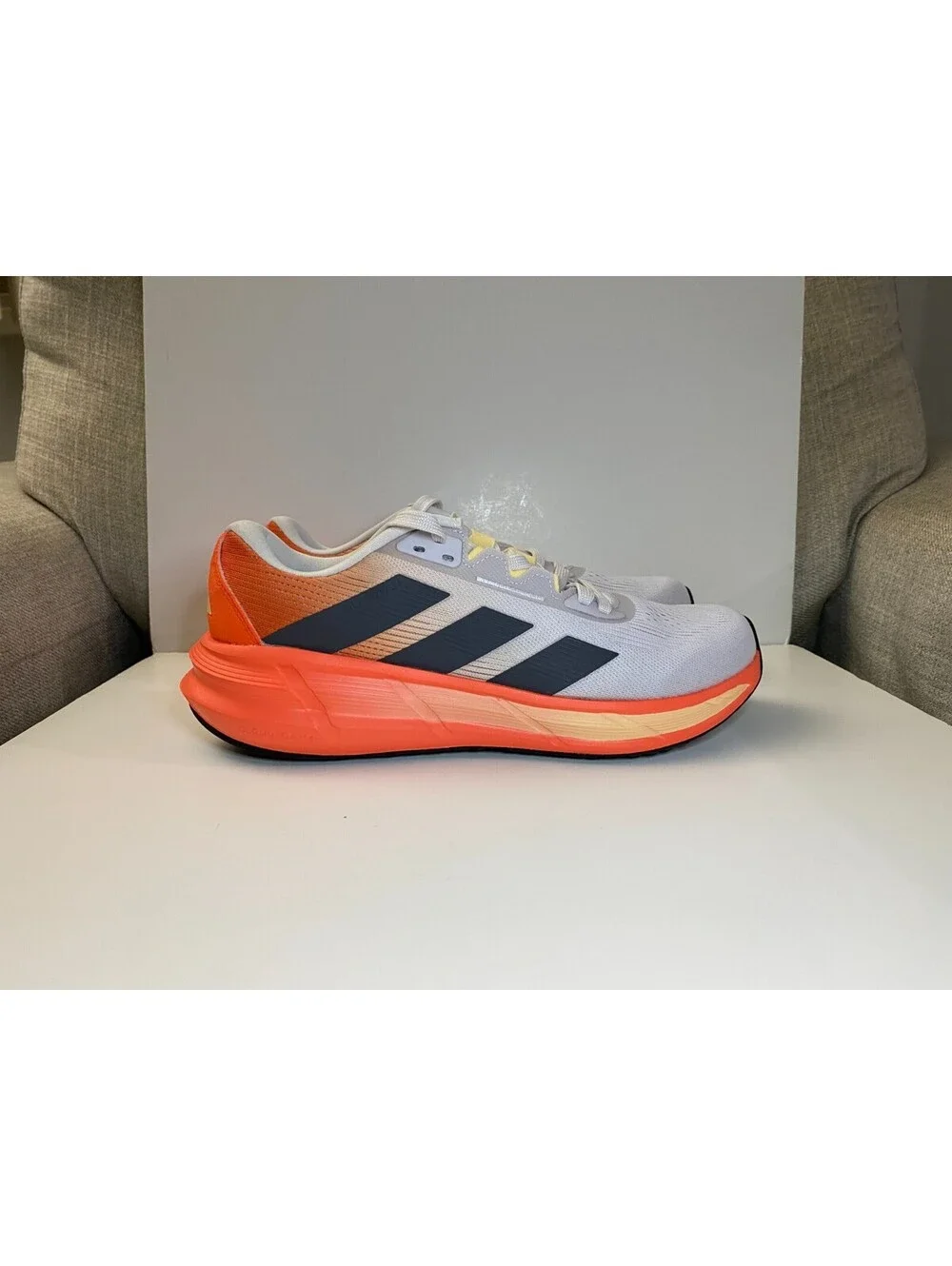 Adidas Questar 3 JQ4380 Mens Sneaker 10.5 Dash Gray Orange Mesh Running Shoes